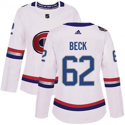 Women's Authentic Montreal Canadiens Owen Beck Adidas 2017 100 Classic Jersey - White