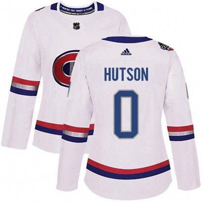 Women's Authentic Montreal Canadiens Lane Hutson Adidas 2017 100 Classic Jersey - White