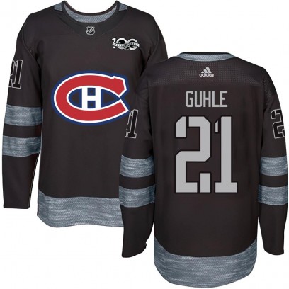 Men's Authentic Montreal Canadiens Kaiden Guhle 1917-2017 100th Anniversary Jersey - Black