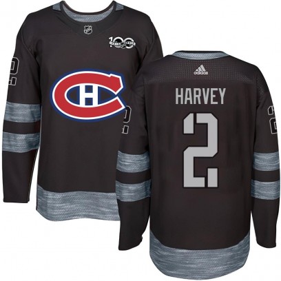 Men's Authentic Montreal Canadiens Doug Harvey 1917-2017 100th Anniversary Jersey - Black