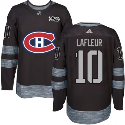 Men's Authentic Montreal Canadiens Guy Lafleur 1917-2017 100th Anniversary Jersey - Black