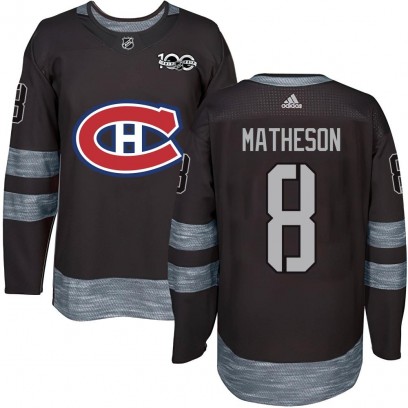 Men's Authentic Montreal Canadiens Mike Matheson 1917-2017 100th Anniversary Jersey - Black