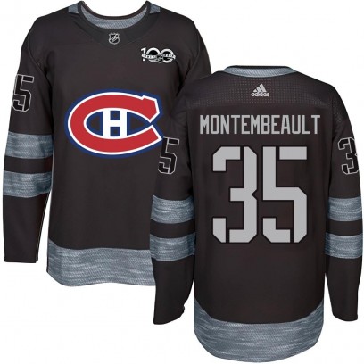 Men's Authentic Montreal Canadiens Sam Montembeault 1917-2017 100th Anniversary Jersey - Black