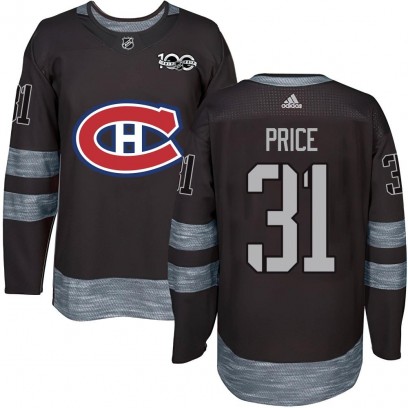 Men's Authentic Montreal Canadiens Carey Price 1917-2017 100th Anniversary Jersey - Black