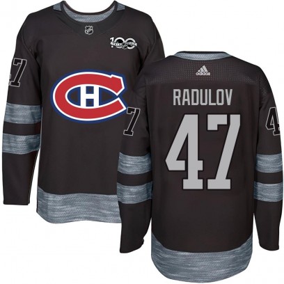 Men's Authentic Montreal Canadiens Alexander Radulov 1917-2017 100th Anniversary Jersey - Black
