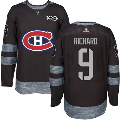 Men's Authentic Montreal Canadiens Maurice Richard 1917-2017 100th Anniversary Jersey - Black