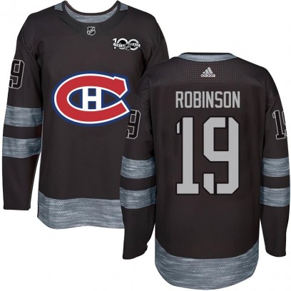 Men's Authentic Montreal Canadiens Larry Robinson 1917-2017 100th Anniversary Jersey - Black