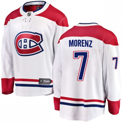Men's Breakaway Montreal Canadiens Howie Morenz Fanatics Branded Away Jersey - White