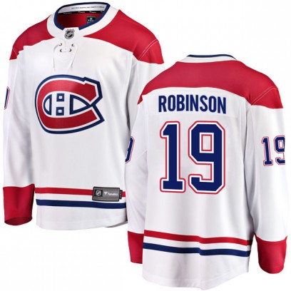 Men's Breakaway Montreal Canadiens Larry Robinson Fanatics Branded Away Jersey - White