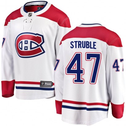 Men's Breakaway Montreal Canadiens Jayden Struble Fanatics Branded Away Jersey - White