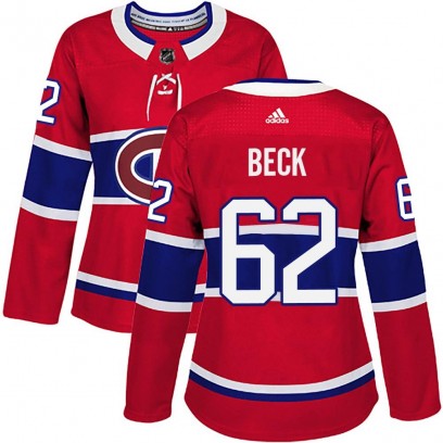 Women's Authentic Montreal Canadiens Owen Beck Adidas Home Jersey - Red