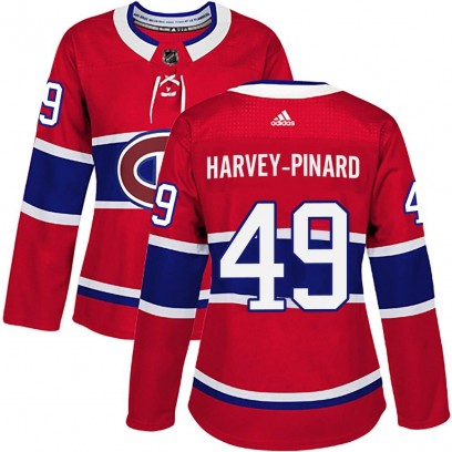Women's Authentic Montreal Canadiens Rafael Harvey-Pinard Adidas Home Jersey - Red