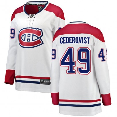 Women's Breakaway Montreal Canadiens Filip Cederqvist Fanatics Branded Away Jersey - White