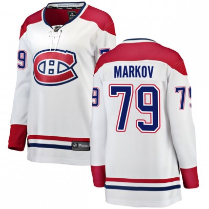 Women's Breakaway Montreal Canadiens Andrei Markov Fanatics Branded Away Jersey - White