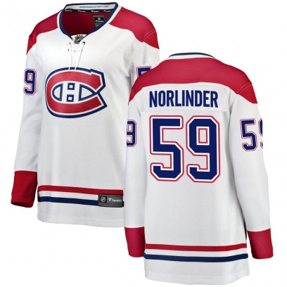 Women's Breakaway Montreal Canadiens Mattias Norlinder Fanatics Branded Away Jersey - White