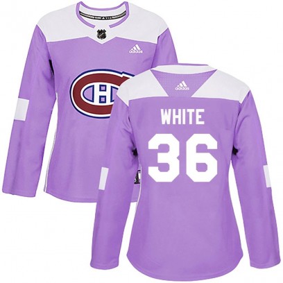 Women's Authentic Montreal Canadiens Colin White Adidas Fights Cancer Practice Jersey - Purple