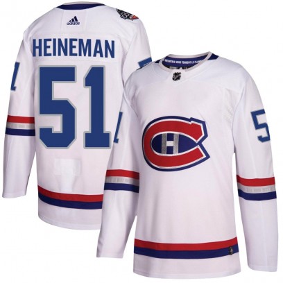 Men's Authentic Montreal Canadiens Emil Heineman Adidas 2017 100 Classic Jersey - White