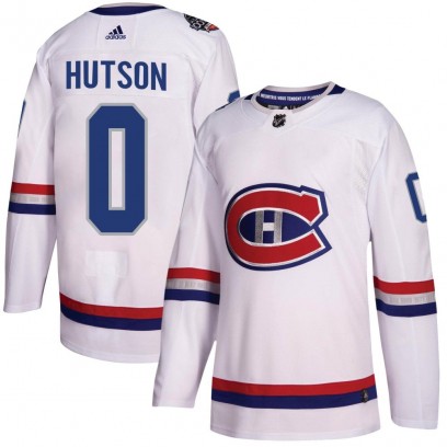 Men's Authentic Montreal Canadiens Lane Hutson Adidas 2017 100 Classic Jersey - White