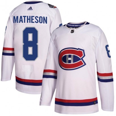 Men's Authentic Montreal Canadiens Mike Matheson Adidas 2017 100 Classic Jersey - White