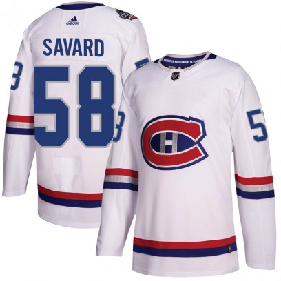 Youth Authentic Montreal Canadiens David Savard Adidas 2017 100 Classic Jersey - White