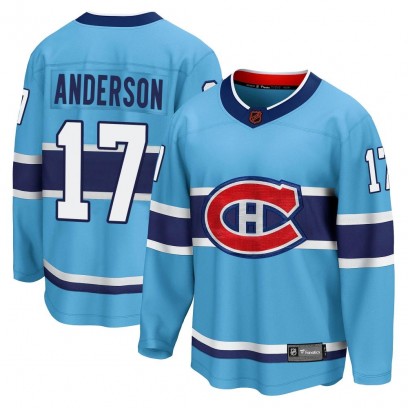 Men's Breakaway Montreal Canadiens Josh Anderson Fanatics Branded Special Edition 2.0 Jersey - Light Blue
