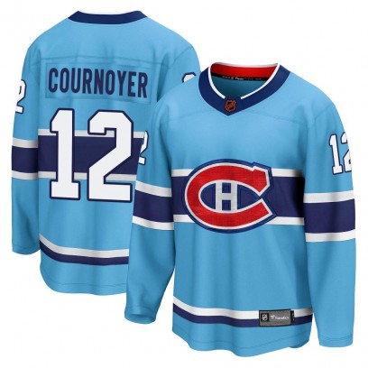 Men's Breakaway Montreal Canadiens Yvan Cournoyer Fanatics Branded Special Edition 2.0 Jersey - Light Blue