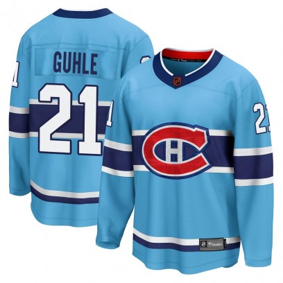 Men's Breakaway Montreal Canadiens Kaiden Guhle Fanatics Branded Special Edition 2.0 Jersey - Light Blue