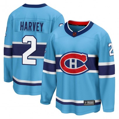 Men's Breakaway Montreal Canadiens Doug Harvey Fanatics Branded Special Edition 2.0 Jersey - Light Blue