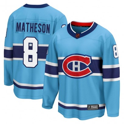 Men's Breakaway Montreal Canadiens Mike Matheson Fanatics Branded Special Edition 2.0 Jersey - Light Blue