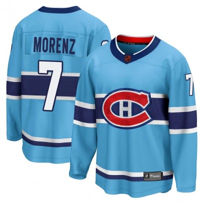 Men's Breakaway Montreal Canadiens Howie Morenz Fanatics Branded Special Edition 2.0 Jersey - Light Blue