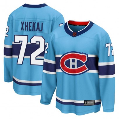 Youth Breakaway Montreal Canadiens Arber Xhekaj Fanatics Branded Special Edition 2.0 Jersey - Light Blue