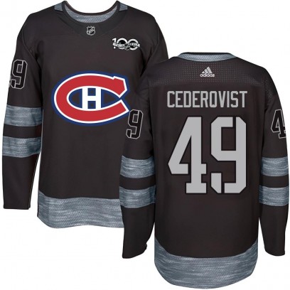Youth Authentic Montreal Canadiens Filip Cederqvist 1917-2017 100th Anniversary Jersey - Black