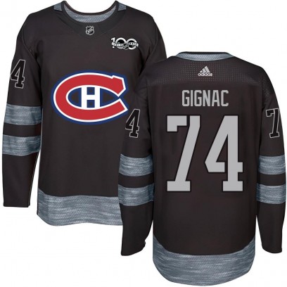 Youth Authentic Montreal Canadiens Brandon Gignac 1917-2017 100th Anniversary Jersey - Black