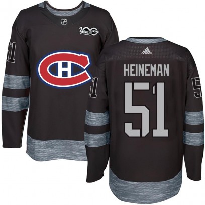 Youth Authentic Montreal Canadiens Emil Heineman 1917-2017 100th Anniversary Jersey - Black