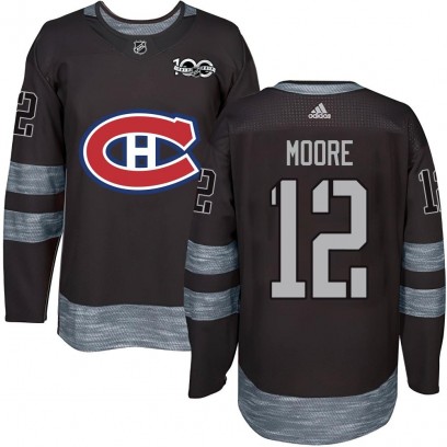 Youth Authentic Montreal Canadiens Dickie Moore 1917-2017 100th Anniversary Jersey - Black