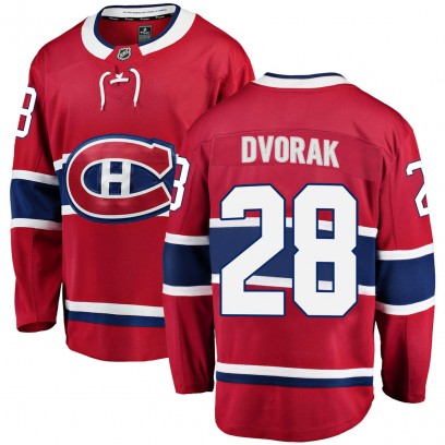 Men's Breakaway Montreal Canadiens Christian Dvorak Fanatics Branded Home Jersey - Red
