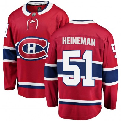 Men's Breakaway Montreal Canadiens Emil Heineman Fanatics Branded Home Jersey - Red