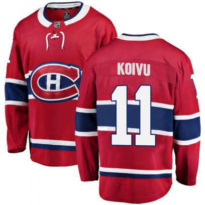 Men's Breakaway Montreal Canadiens Saku Koivu Fanatics Branded Home Jersey - Red