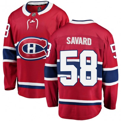 Men's Breakaway Montreal Canadiens David Savard Fanatics Branded Home Jersey - Red
