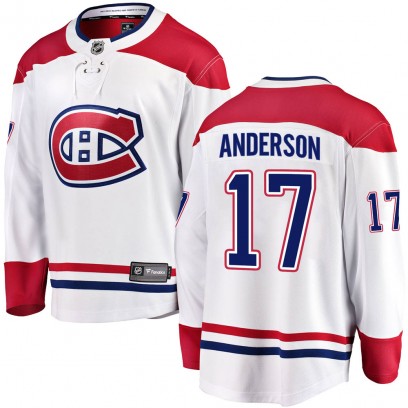 Youth Breakaway Montreal Canadiens Josh Anderson Fanatics Branded Away Jersey - White