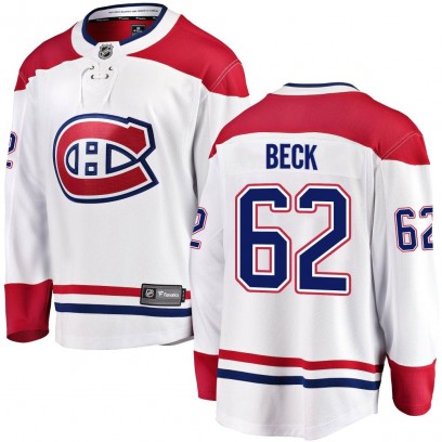 Youth Breakaway Montreal Canadiens Owen Beck Fanatics Branded Away Jersey - White