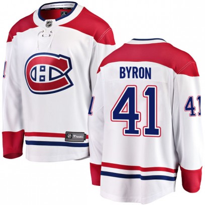 Youth Breakaway Montreal Canadiens Paul Byron Fanatics Branded Away Jersey - White
