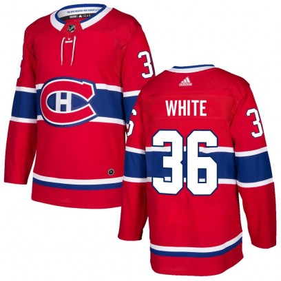 Men's Authentic Montreal Canadiens Colin White Adidas Red Home Jersey - White