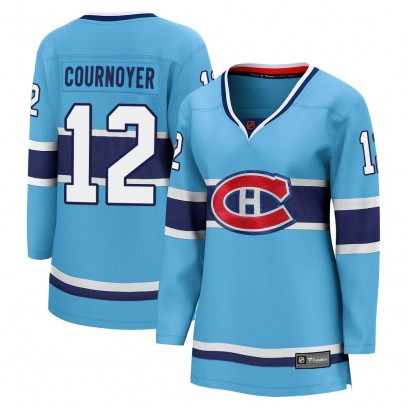 Women's Breakaway Montreal Canadiens Yvan Cournoyer Fanatics Branded Special Edition 2.0 Jersey - Light Blue