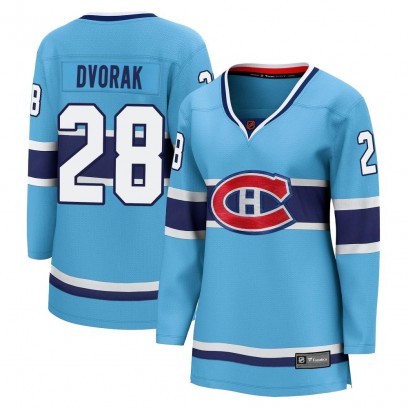 Women's Breakaway Montreal Canadiens Christian Dvorak Fanatics Branded Special Edition 2.0 Jersey - Light Blue
