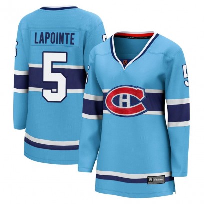 Women's Breakaway Montreal Canadiens Guy Lapointe Fanatics Branded Special Edition 2.0 Jersey - Light Blue