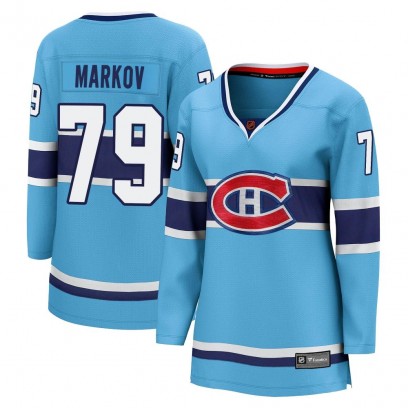 Women's Breakaway Montreal Canadiens Andrei Markov Fanatics Branded Special Edition 2.0 Jersey - Light Blue