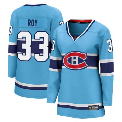 Women's Breakaway Montreal Canadiens Patrick Roy Fanatics Branded Special Edition 2.0 Jersey - Light Blue