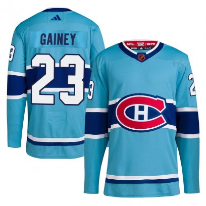 Men's Authentic Montreal Canadiens Bob Gainey Adidas Reverse Retro 2.0 Jersey - Light Blue