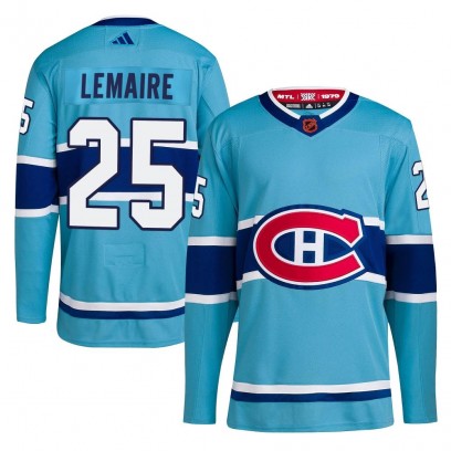 Men's Authentic Montreal Canadiens Jacques Lemaire Adidas Reverse Retro 2.0 Jersey - Light Blue